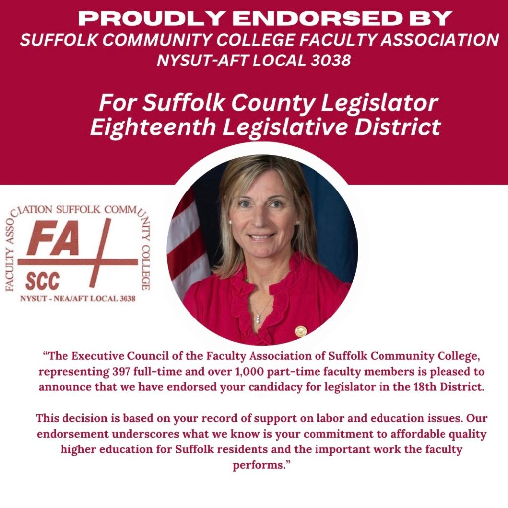 proudly endorsed by suffolk community college faculty association 