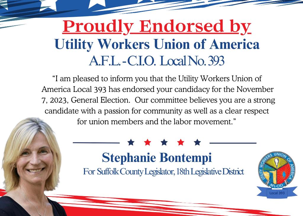 proudly endorsed by utility worlders union of America  